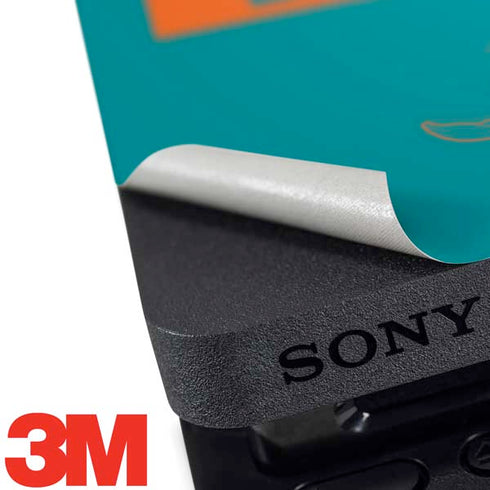NFL Miami Dolphins Teal Performance Series PS4 Slim Bundle Skin